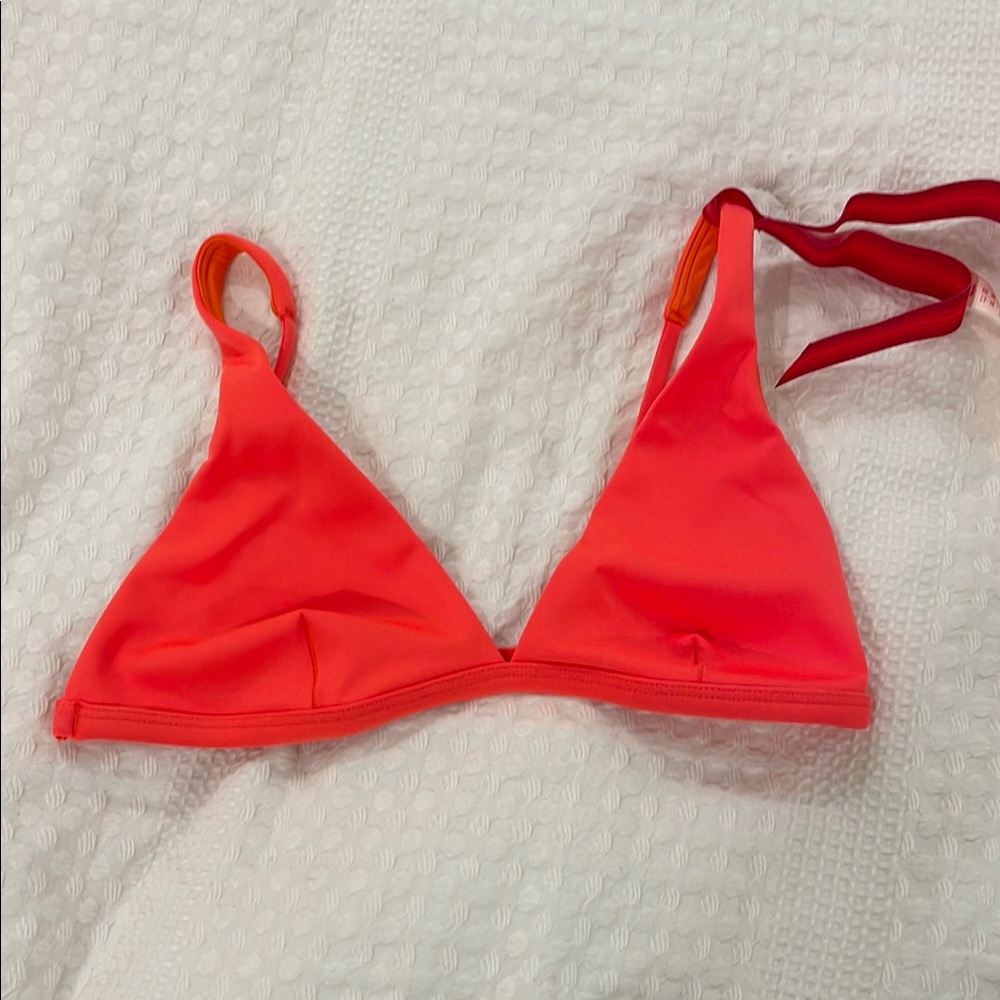 Left On Friday Fiery Orange Bikini Top